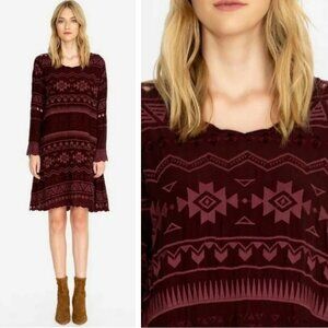 NWT Johnny Was Avery Midi Dress Merlot
